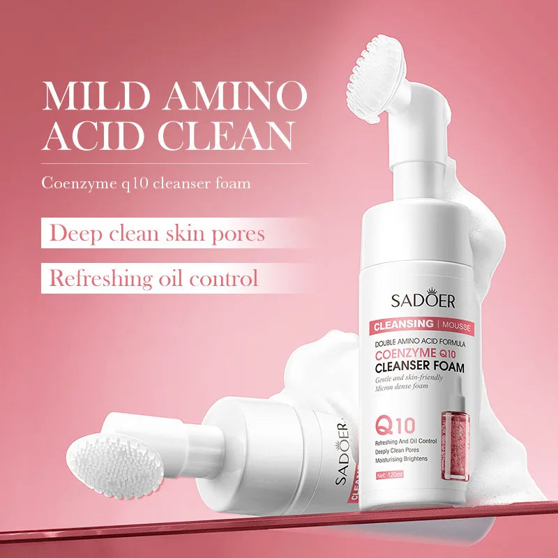 Vitamin C Facial Cleanser Face Wash Foam Facial Cleansing Mossee Moisturizing Brightening Facial Skin Care Products
